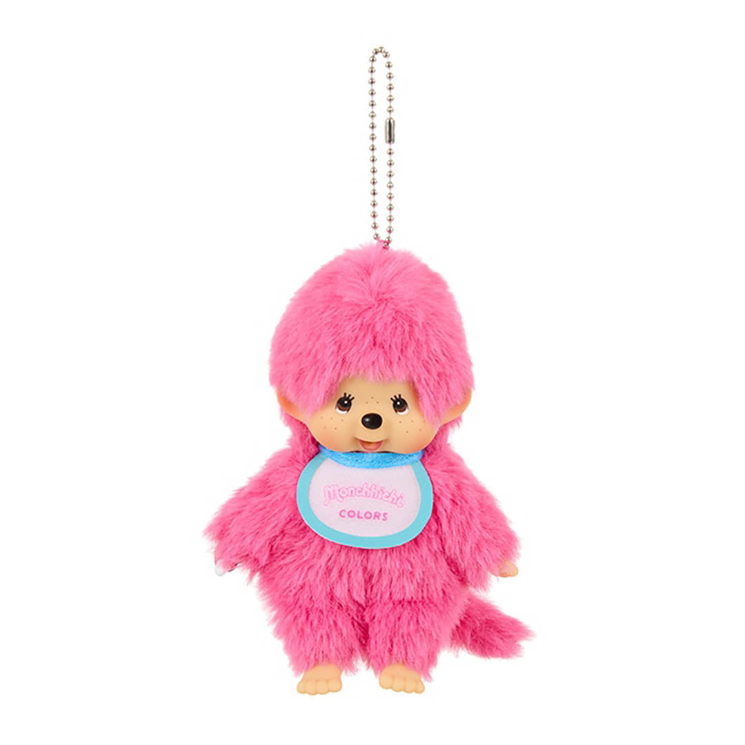 Limited Edition Sekiguchi Monchhichi Colors Series Keychain - Hot Pink