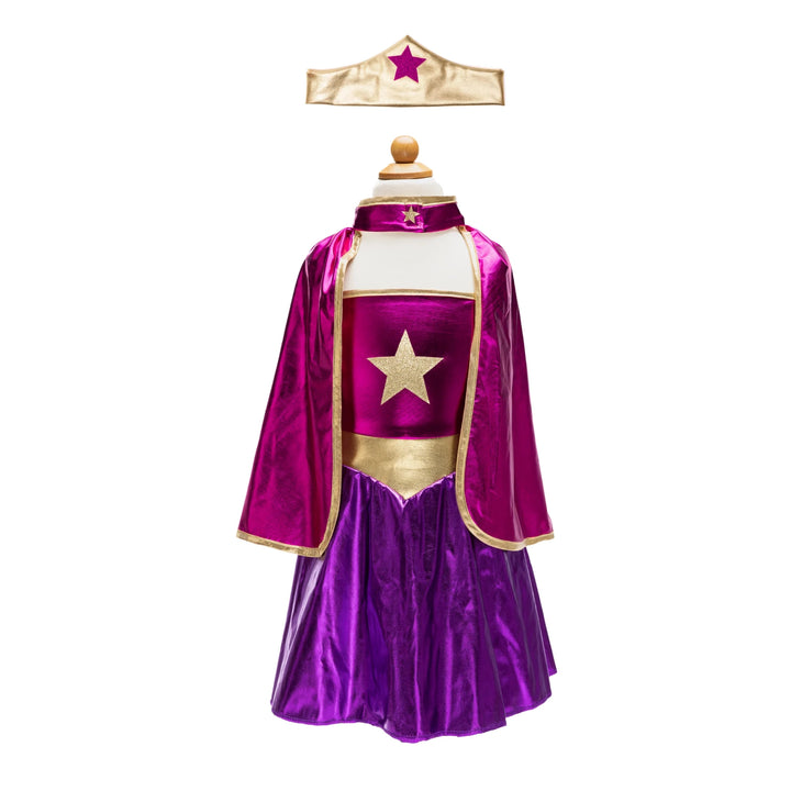 NEW Superhero Star Dress, Cape & Headpiece