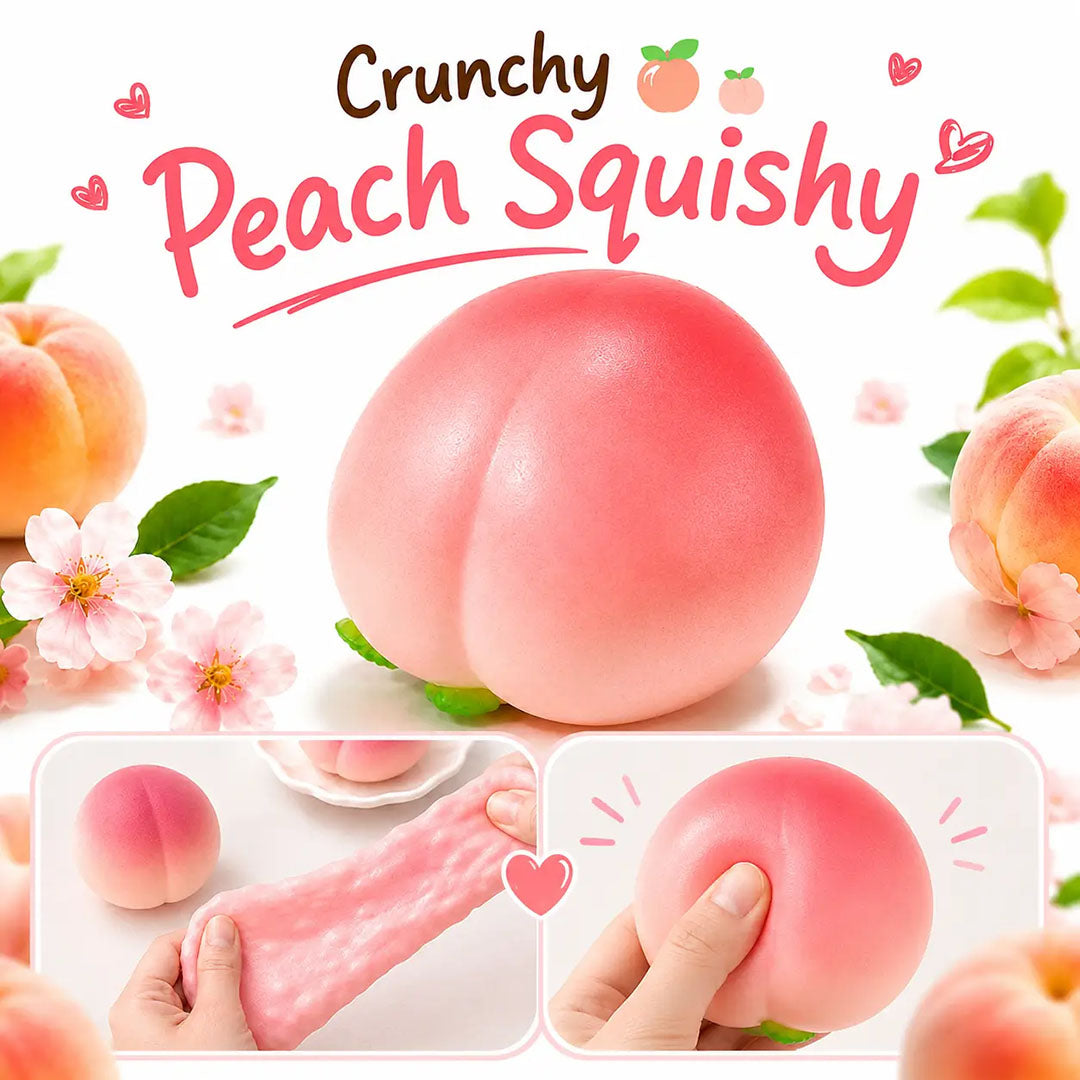 Korean Peach Crunch Squishy Toy Assorted Colors