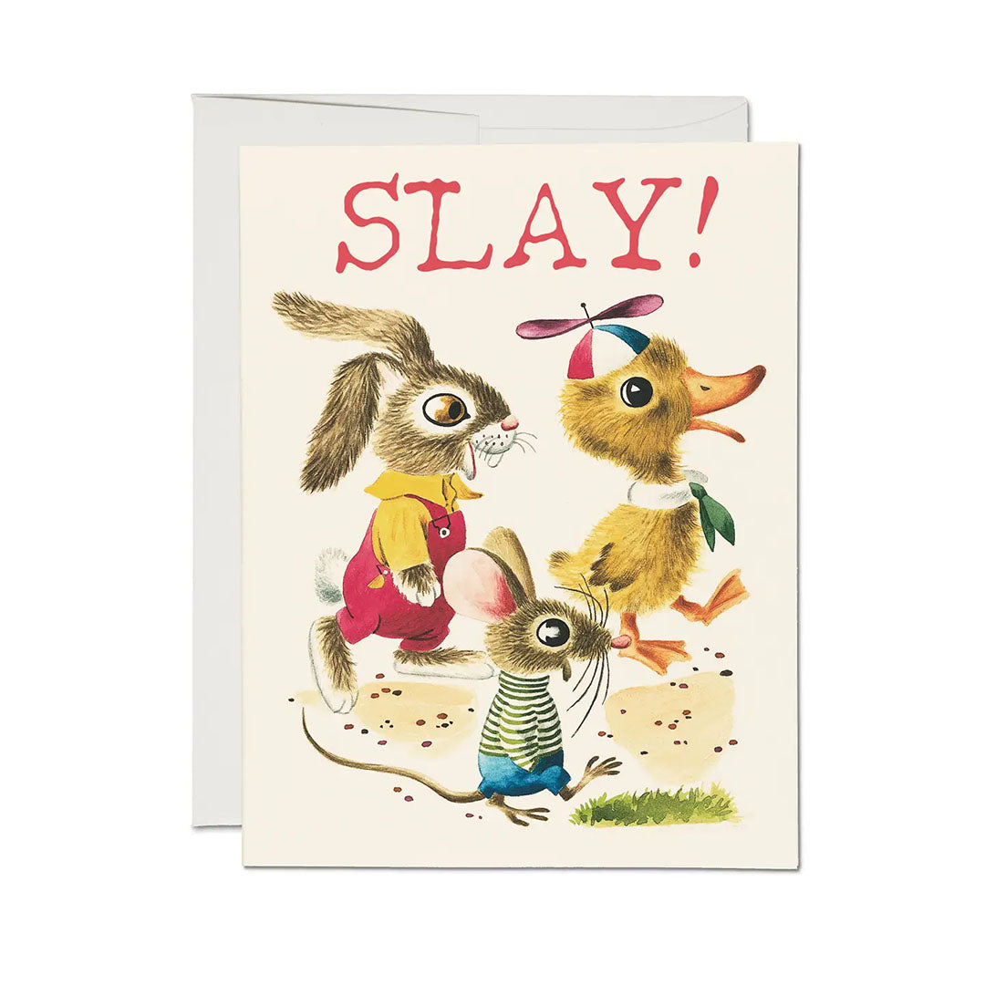Richard Scarry Slay Buddies Greeting Card