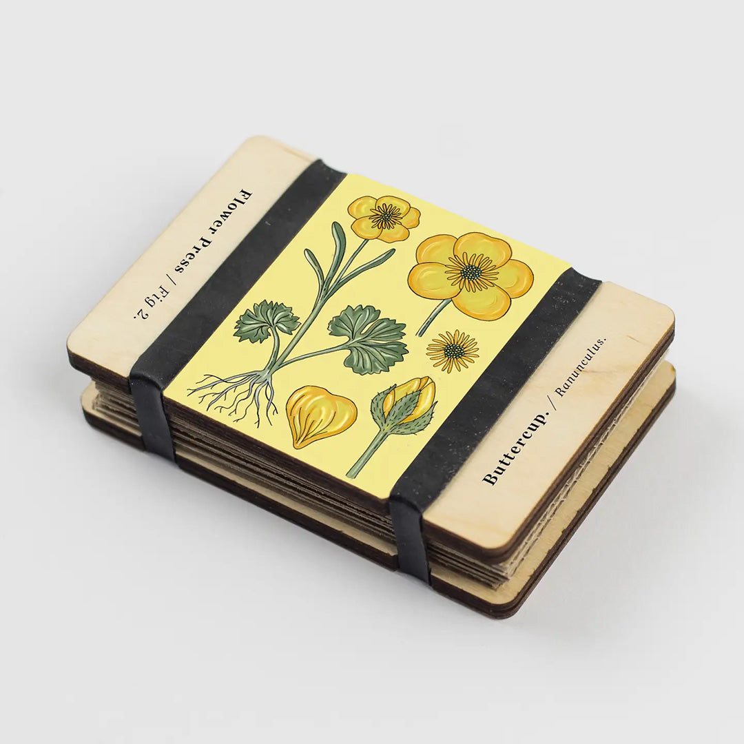 Wooden Pocket Flower Press - Buttercup