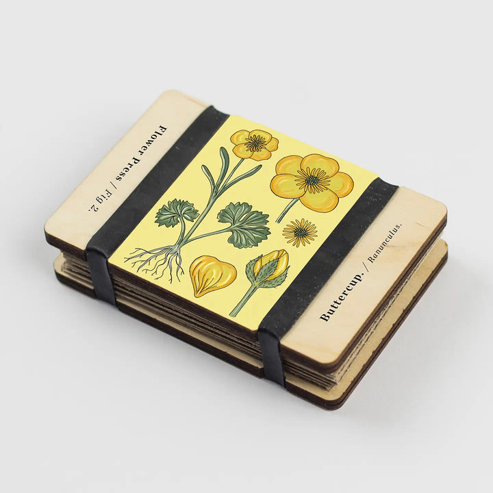 Wooden Pocket Flower Press - Buttercup