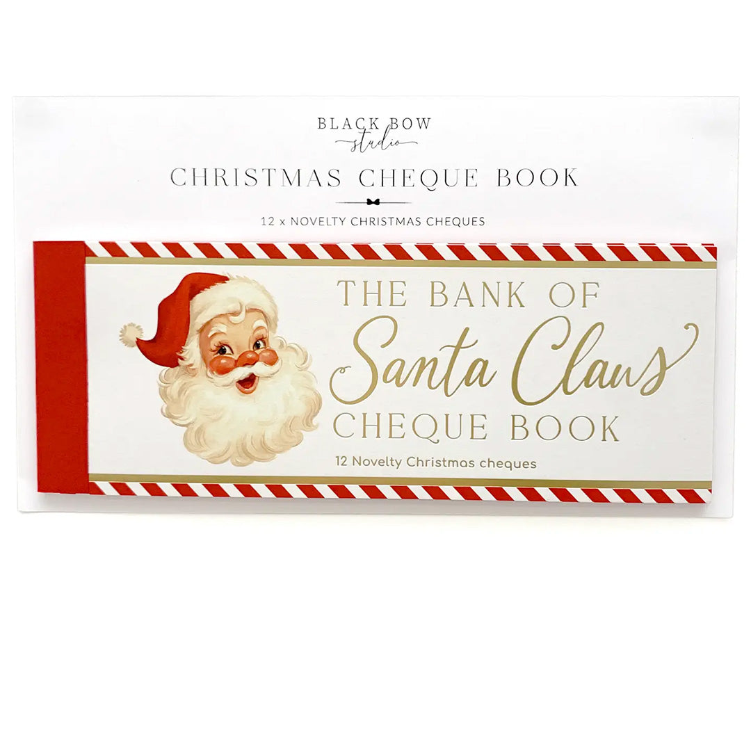 Bank Of Santa Claus Novelty Christmas Cheque Book