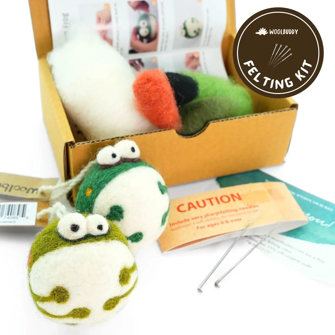 Needle Felting Frog Kit