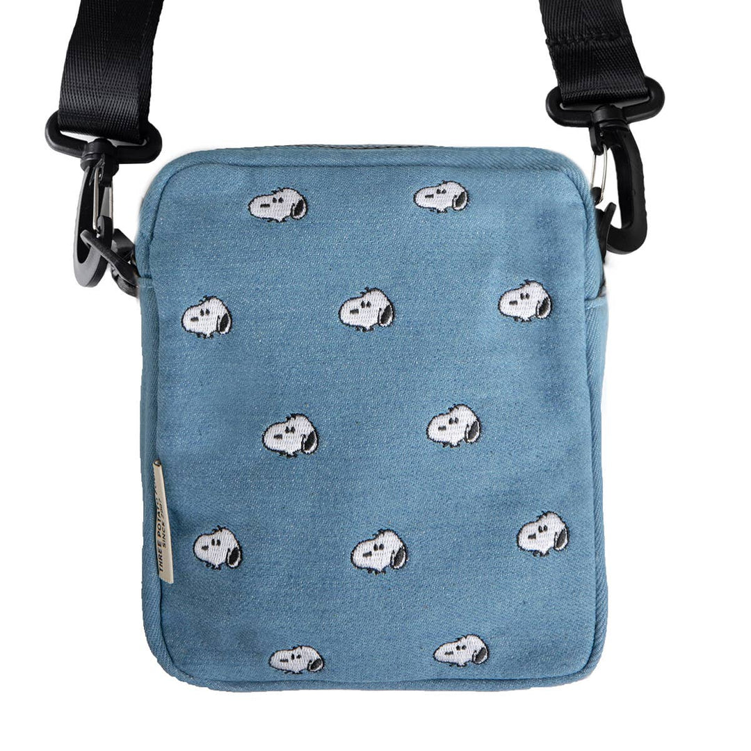 3P4 x Peanuts® - Snoopy Embroidered Crossbody Bag (Denim)