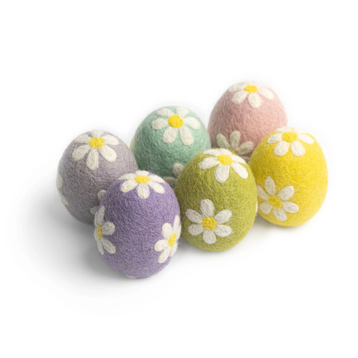 Felt Floral Easter Egg - Set of 6