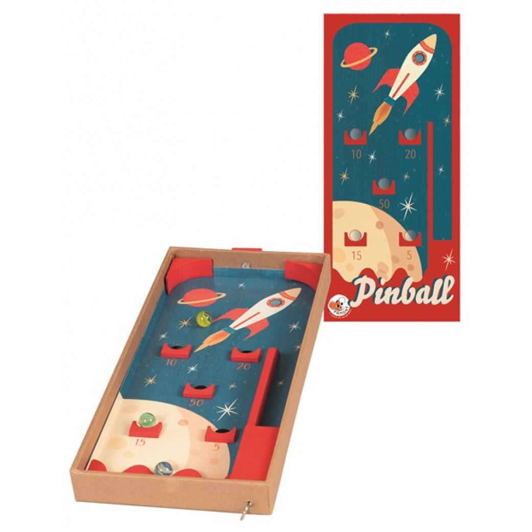 NEW Wooden Retro Pinball Machine Toy