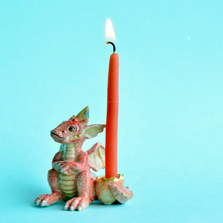 Limited Ceramic Party Animals Candle Holder- Dragon