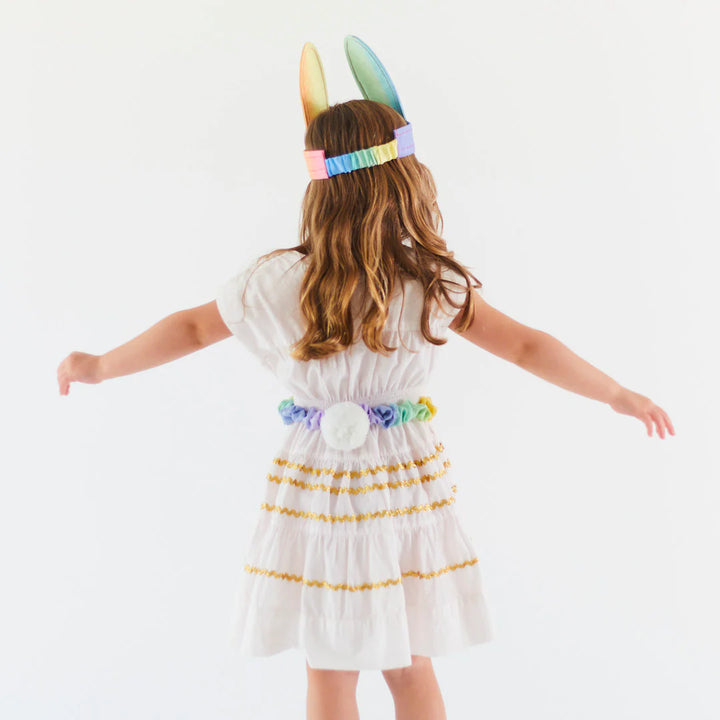 NEW Soft Rainbow Bunny Tail- Pastel