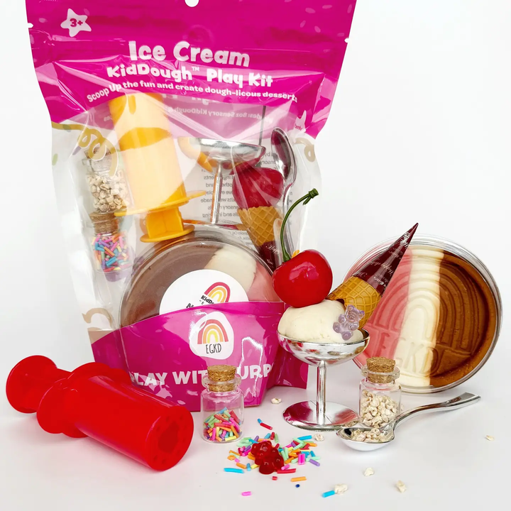 NEW Scented Natural Sensory Play Dough Kit-Ice Cream (Neapolitan)