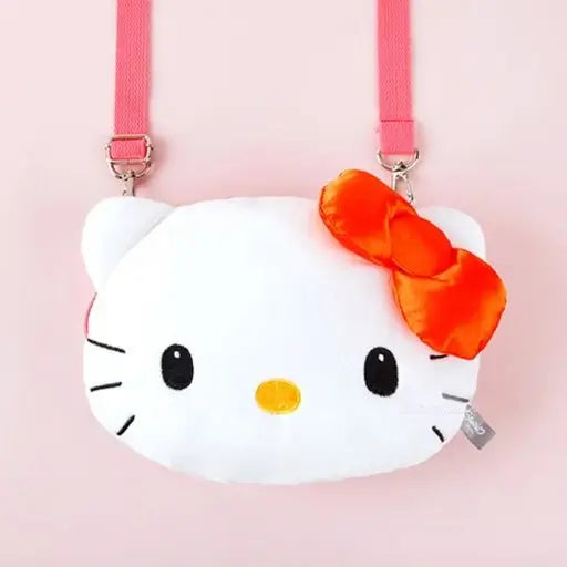 Sanrio Plush Face Crossbody Bag- Hello Kitty
