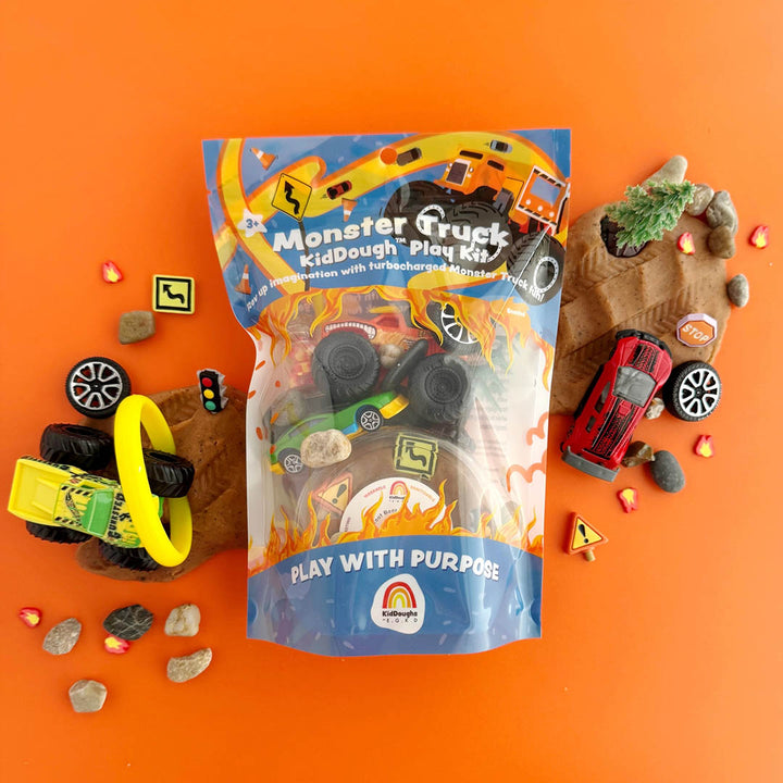Scented Natural Sensory Play Dough Kit- Monster Truck KidDough