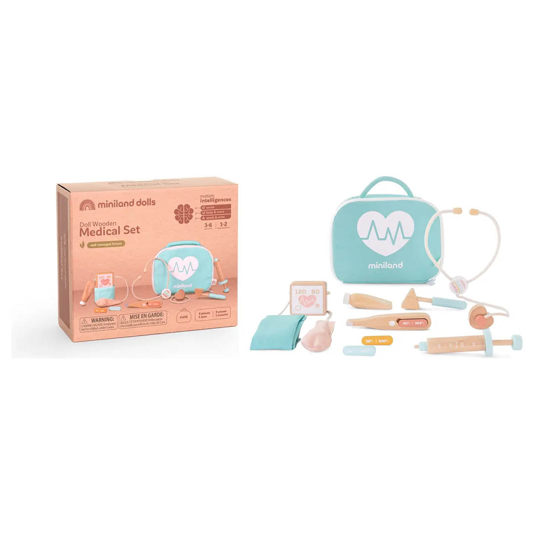 Eco Friendly Doll Wooden Doctor Set