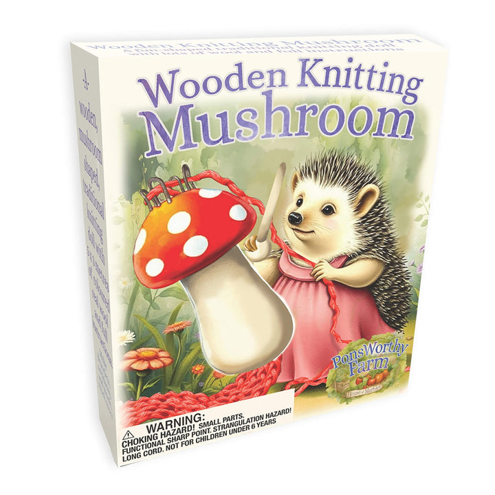 Wooden Knitting Mushroom Set