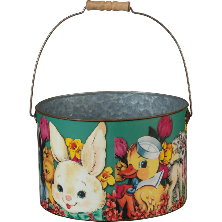 Easter Metal Bucket - Medium or Large