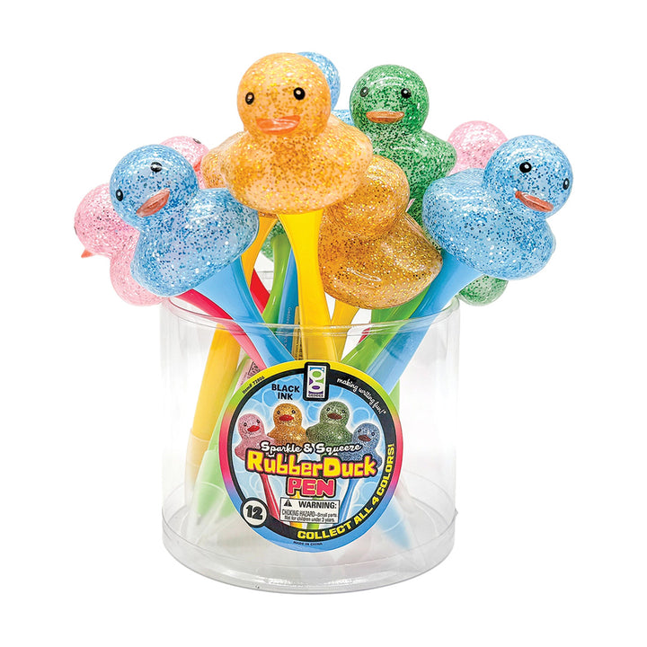 Sparkle and Squeeze Rubber Duck Pen