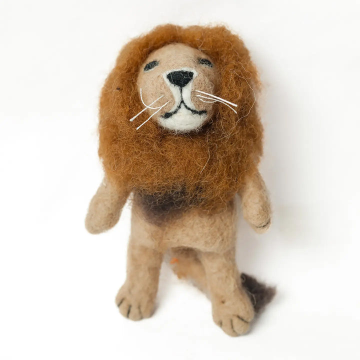 Wool Felt Finger Puppet- Lion