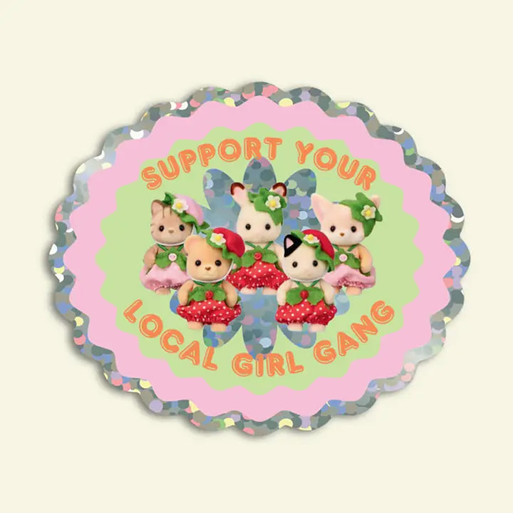 Girl Gang Vinyl Glitter Sticker