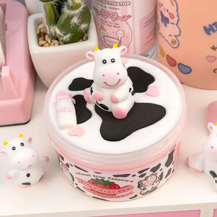 Straw-Dairy Cow 2 Slimes in 1 Signature Dome Slime