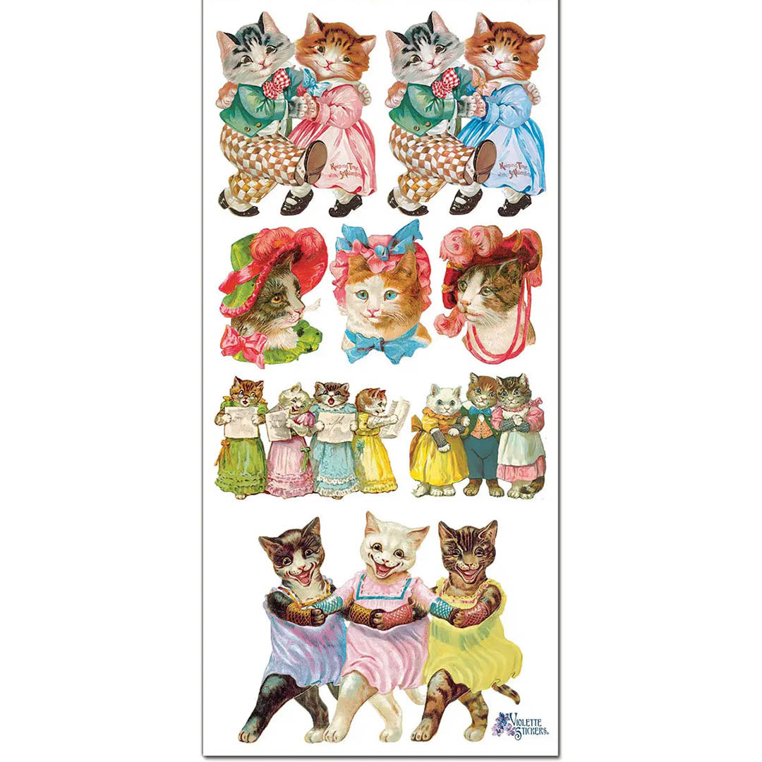 Retro Stickers: Dance Cats Stickers