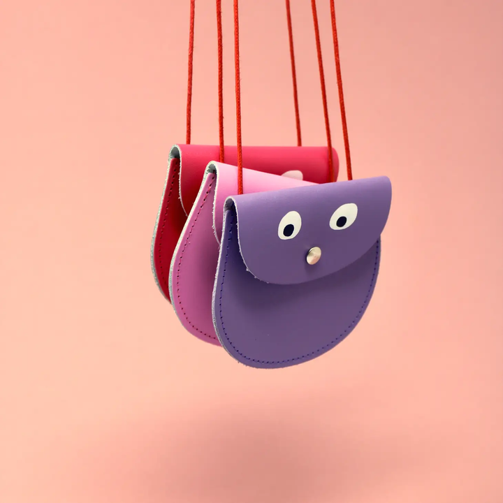 Googly Eye Pocket Purse- Purple