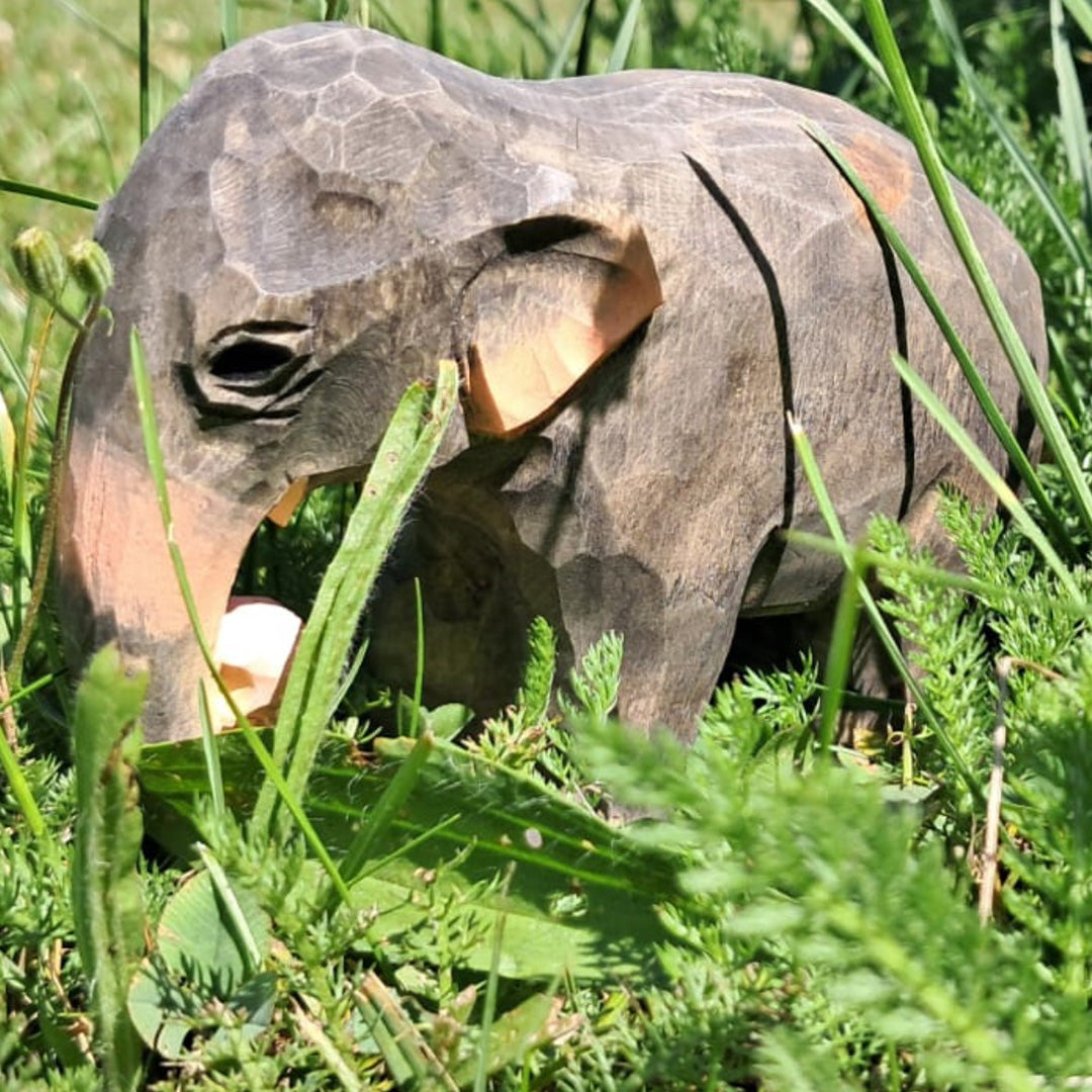 Wooden Asian Elephant Animal Toy