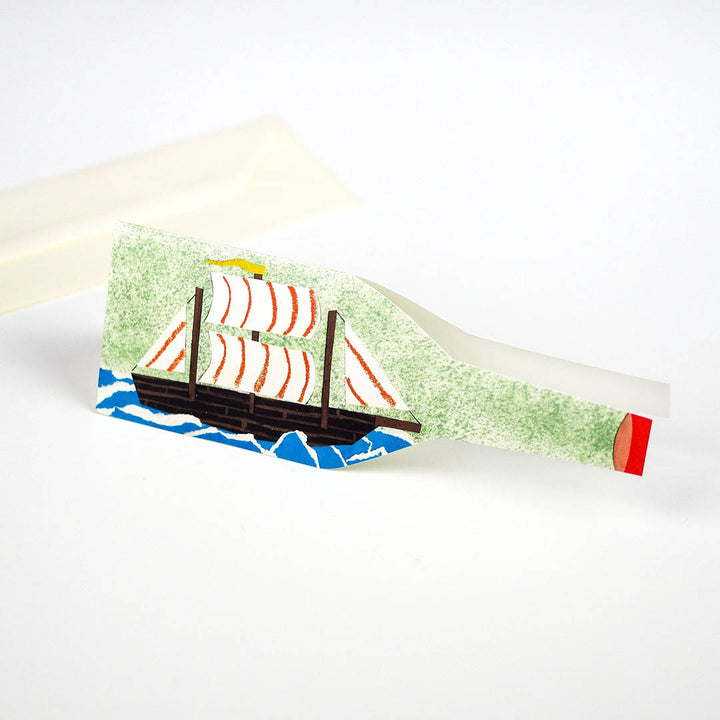 Greeting Card - Ship in a Bottle