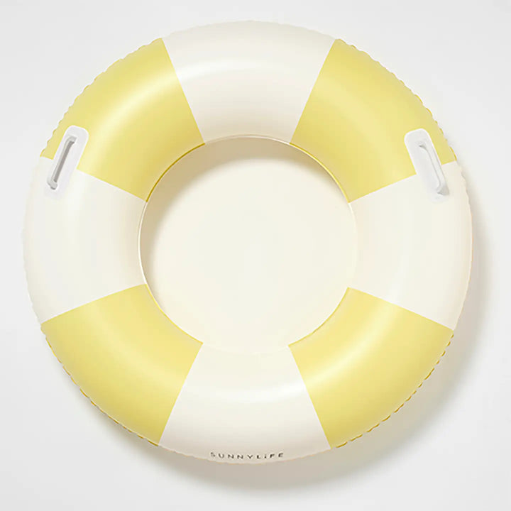 Slim Tube Pool Ring Tides Out Citrus Stripe