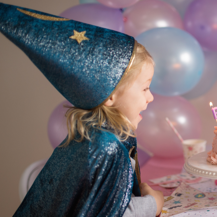 Starry Night Wizard Cape & Hat Set