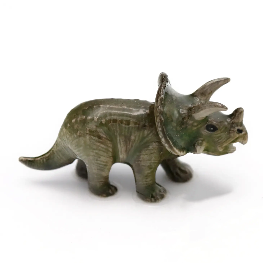 NEW Porcelain Miniature Treasure Figurine- Triceratops