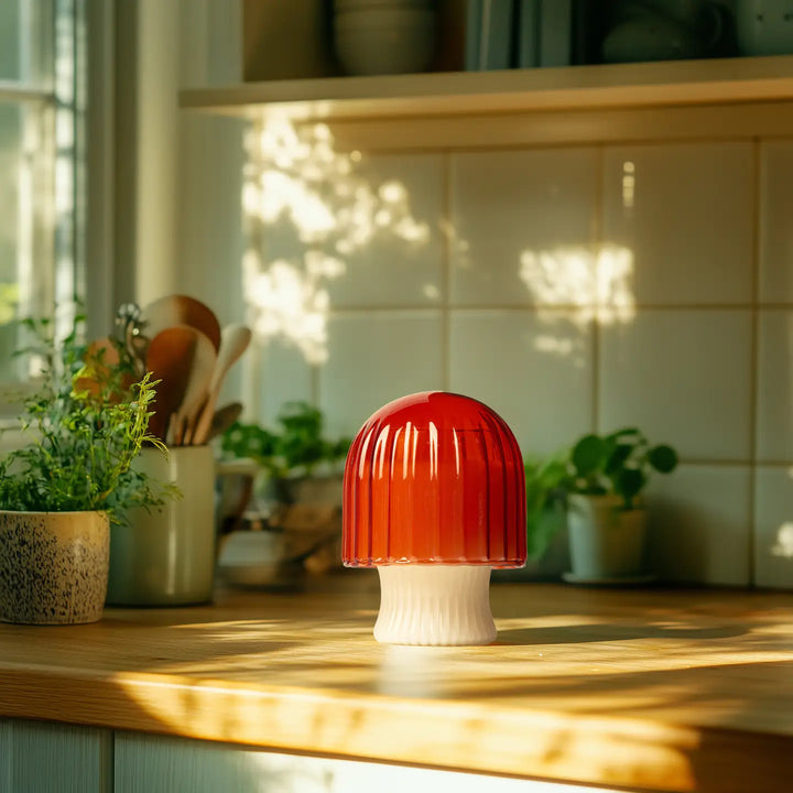 Swedish Dream Pine Mushroom Cloche Candle