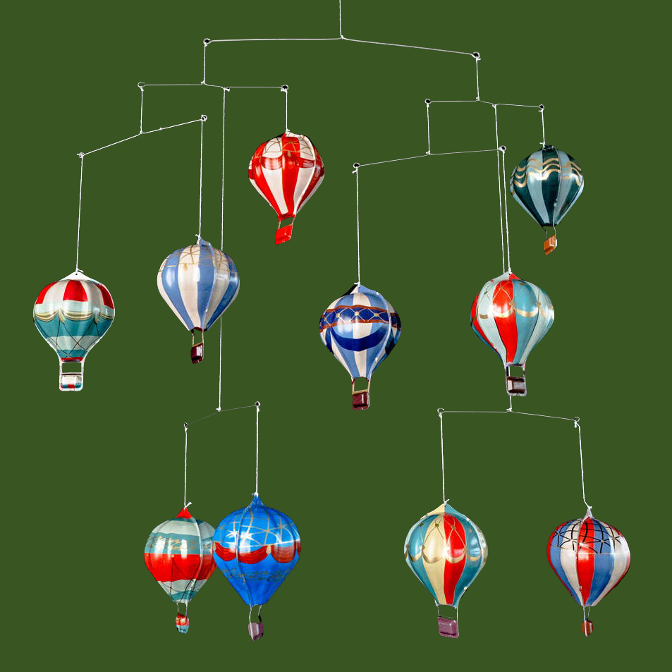 NEW Mobile Tin Retro Hot Air Balloon