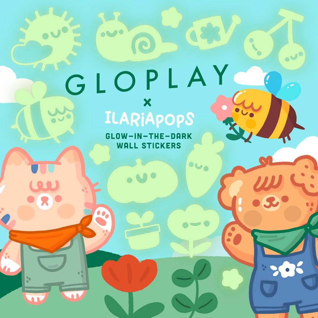 Japanese Glo Stickables Set- Garden Friends By Ilariapops