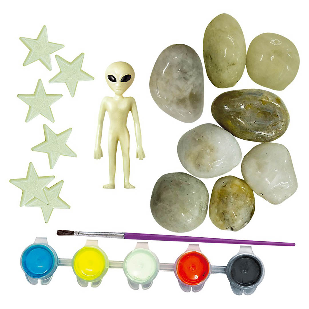 KidzMaker Glow In The Dark Space Rock Painting Kit