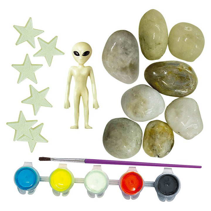 KidzMaker Glow In The Dark Space Rock Painting Kit