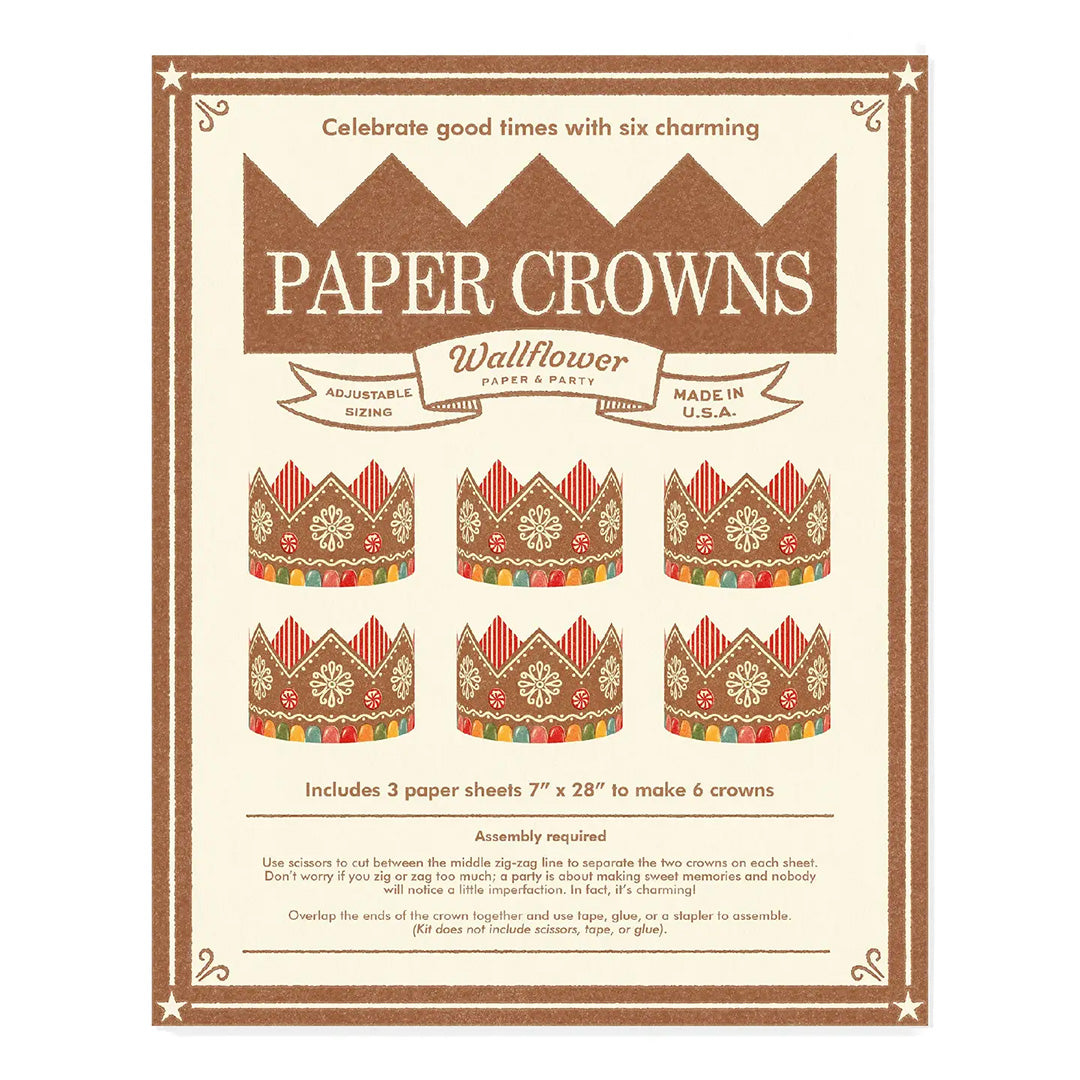 Gingerbread Paper Crowns