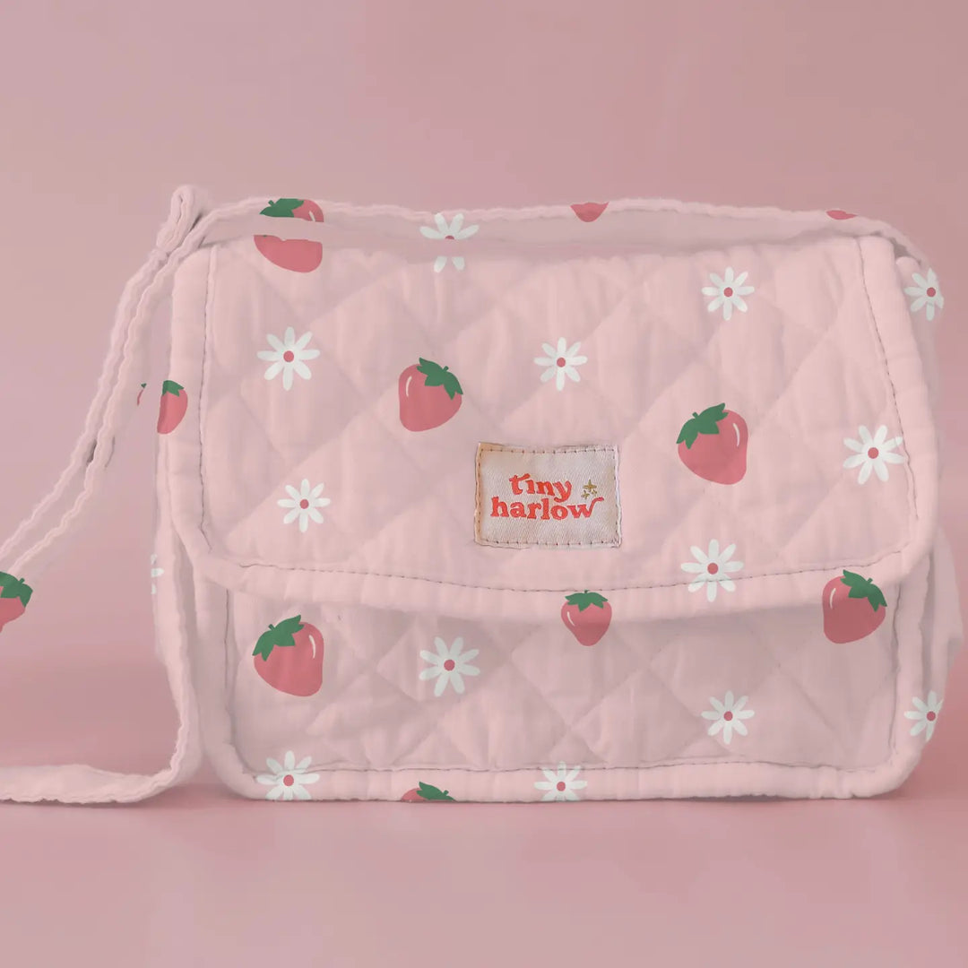 Baby Doll Nappy Bag Set- Pink Strawberry