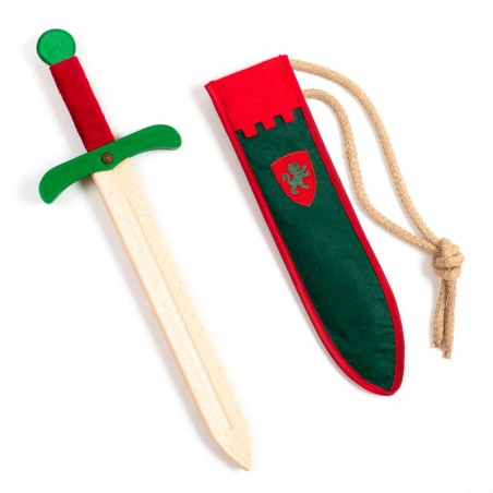 NEW Wooden Sword with Bag- Green