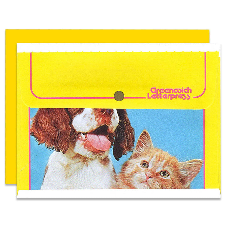 NEW Dog & Cat Stationery – Vintage Envelope + Insert Card Set