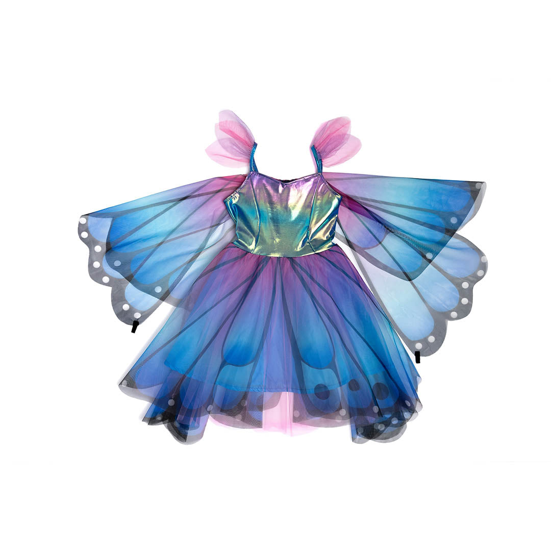 Butterfly Twirl Dress & Wings - Blue/Purple