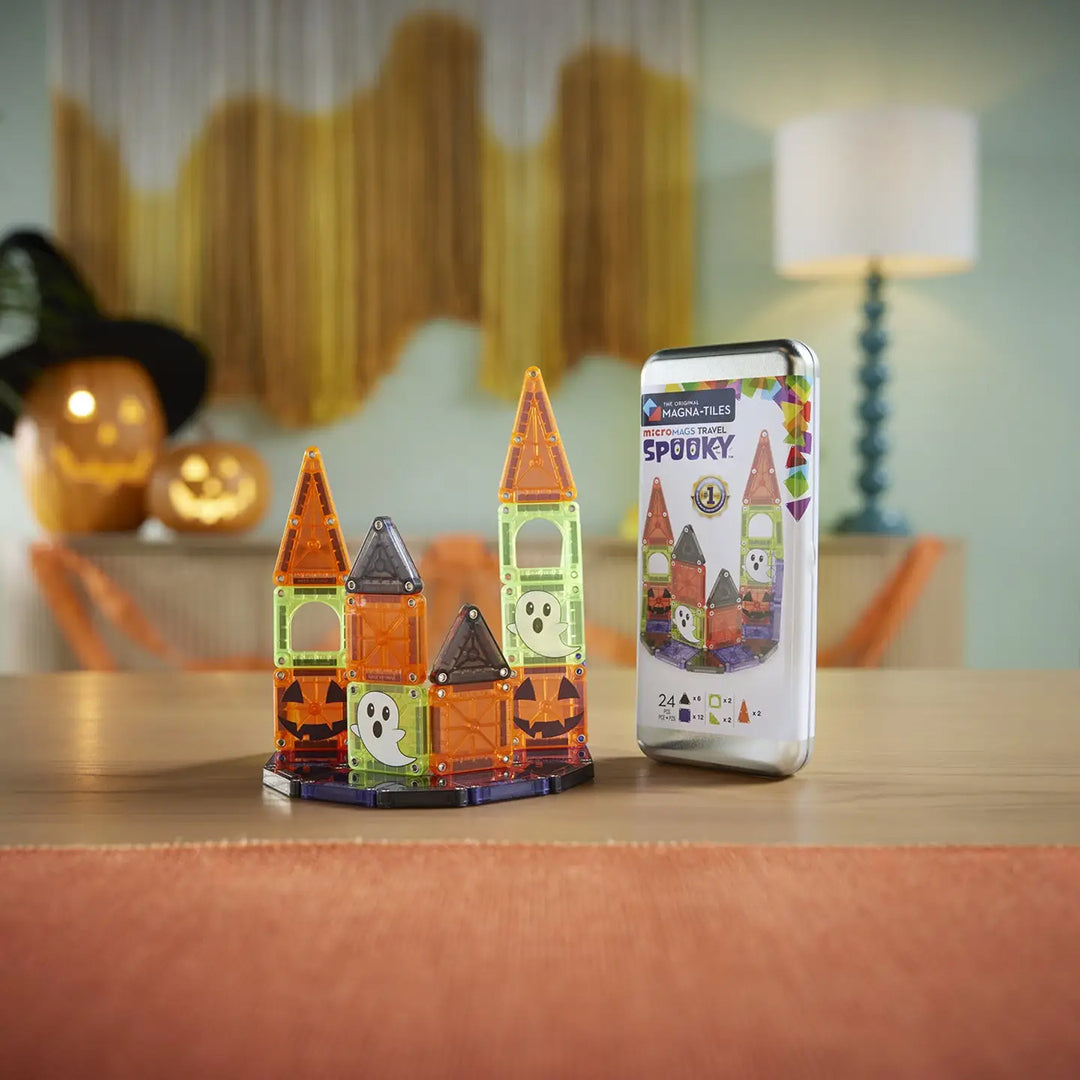 Magna-Tiles microMAGS Spooky 24 Piece Travel Set