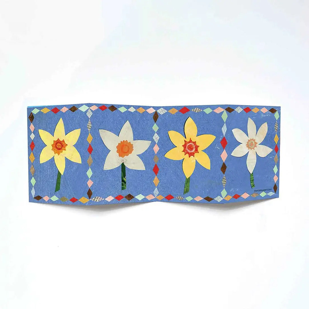 Patchwork Daffodil Concertina Card