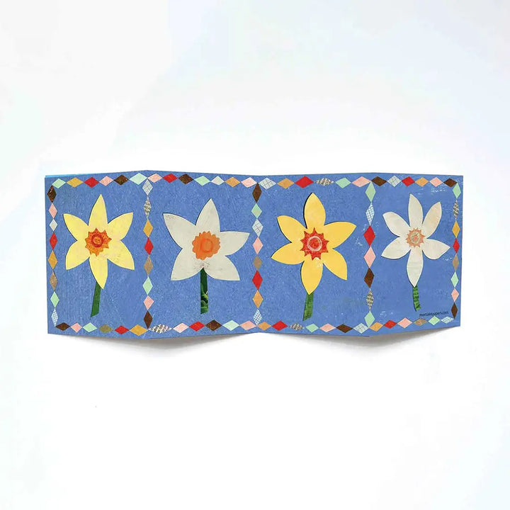Patchwork Daffodil Concertina Card