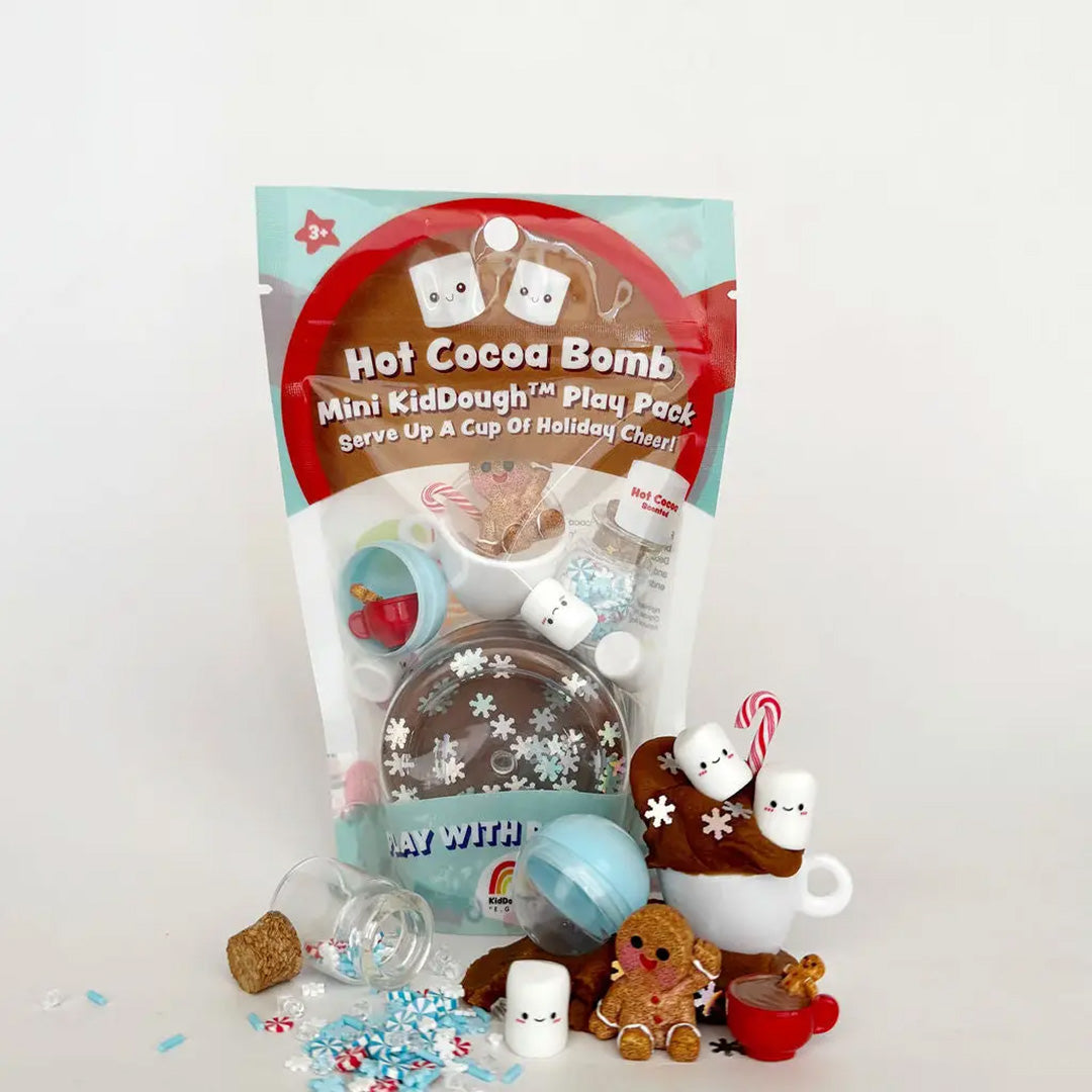 Scented Natural Sensory Play Dough Kit-  Hot Cocoa Bomb Mini KidDough Play Kit