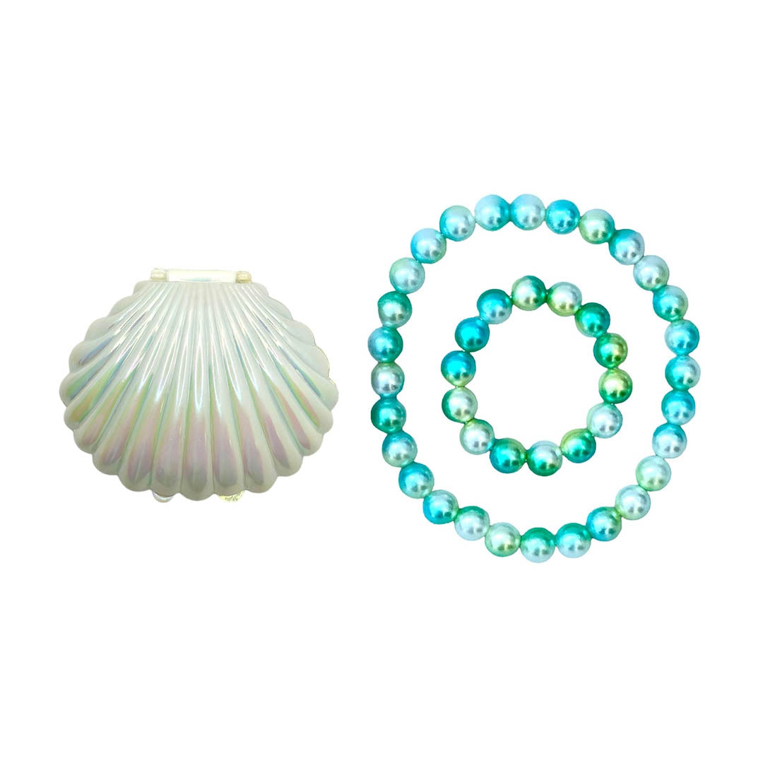 Shell Pearl Jewelry Set - Green