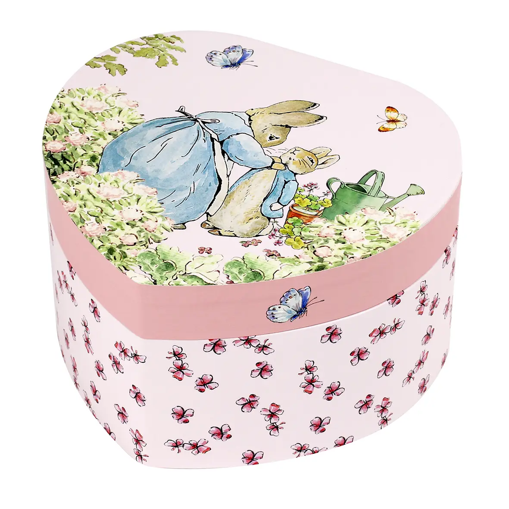 NEW French Treasure Musical Box- Heart Peter Rabbit