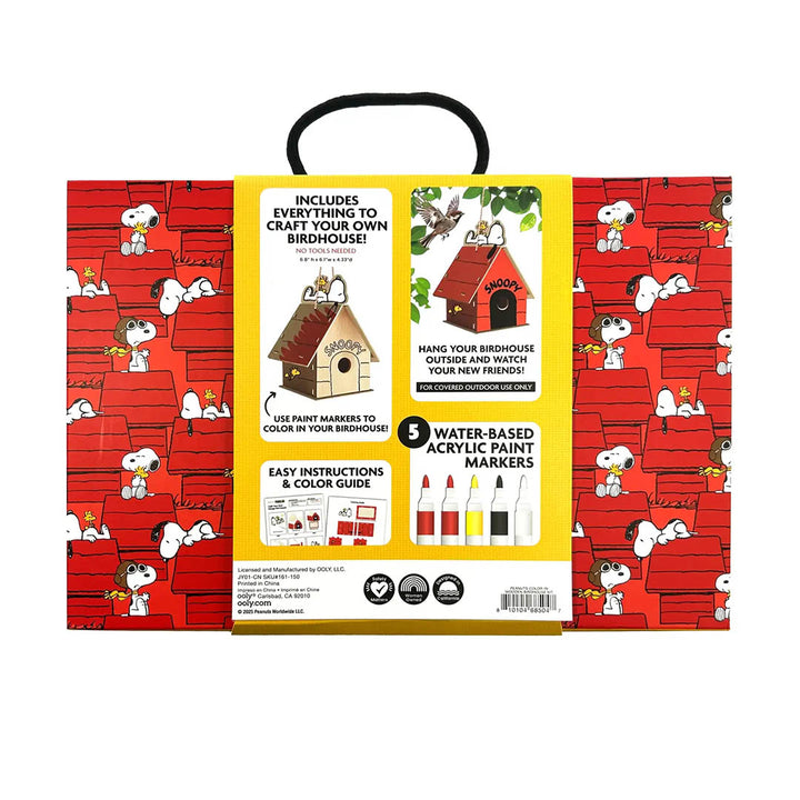 OOLY x Peanuts: Color-in' Wooden Birdhouse Kit
