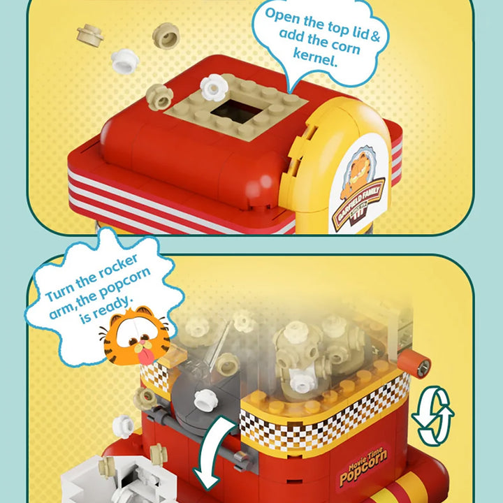 NEW Garfield Funny Machines - Popcorn Machine Toy