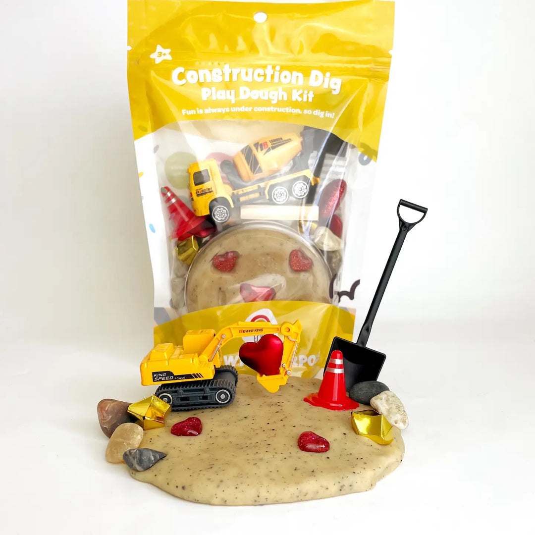 NEW Natural Sensory Play Dough Kit- Valentines "I Dig You" Construction