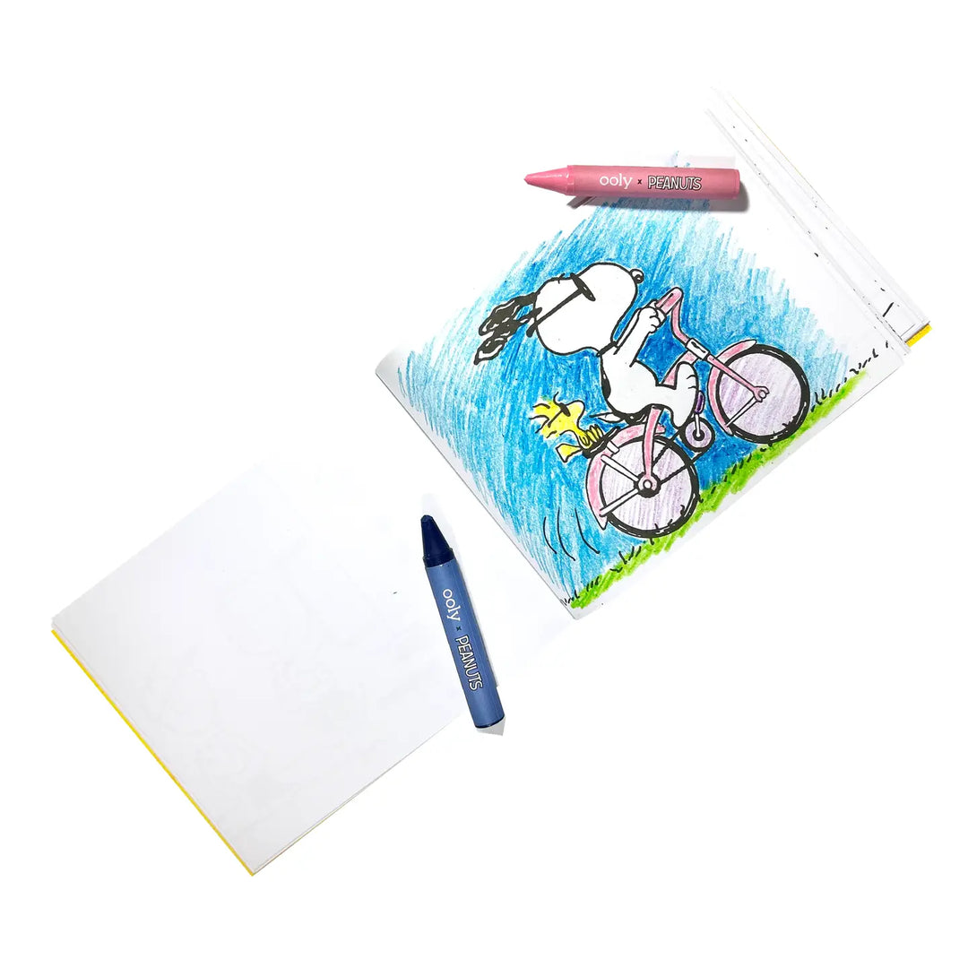NEW OOLY X Peanuts: Snoopy School Coloring Travel Kit -9 Jumbo Crayons